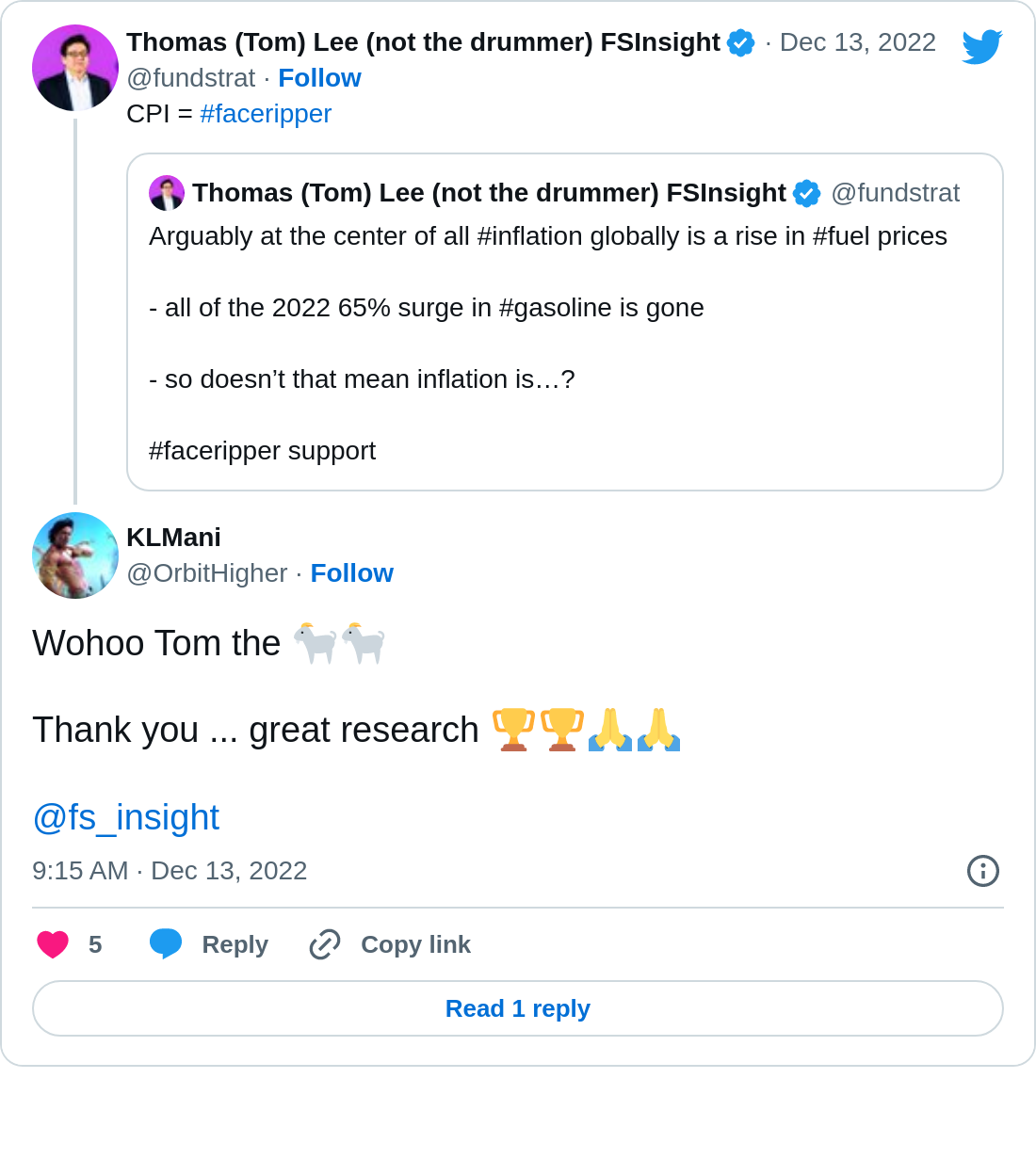 KLMani: @fundstrat Wohoo Tom the 🐐🐐 Thank you ... great research...